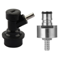 1Set Ball Lock Disconnect Carbonation Cap Stainless Steel Carbonation Cap Beer Carbonation Cap +5/16inch Barb Ball Lock Type. 