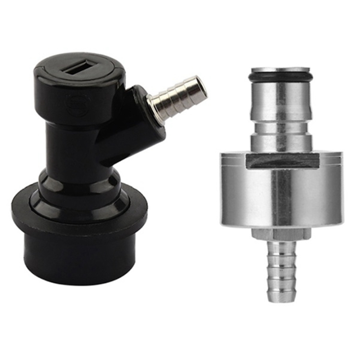 1Set Ball Lock Disconnect Carbonation Cap Stainless Steel Carbonation Cap Beer Carbonation Cap +5/16inch Barb Ball Lock Type