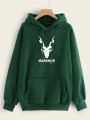 Markhor Printed Fleece Full Sleeves Pull Over Hoodie For Men & Boys. 