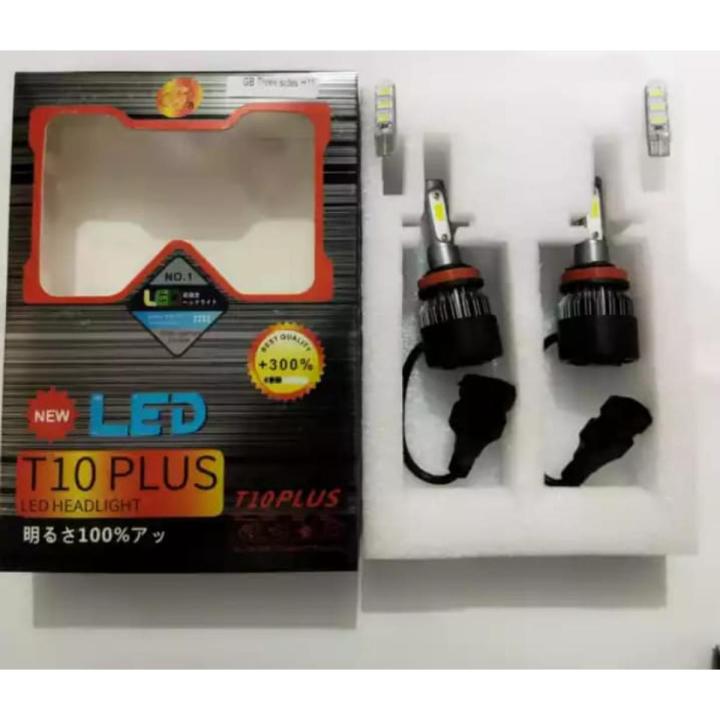 T10 Plus Led Headlight Bulbs Sided Chip With Free Parking