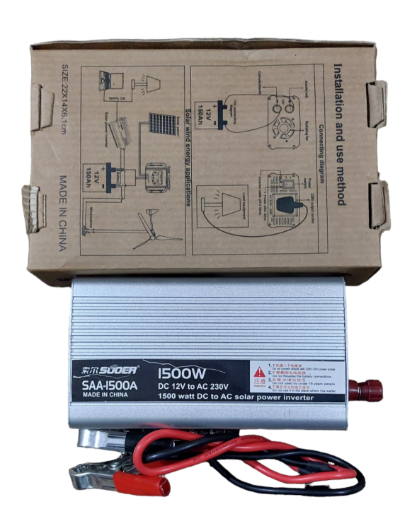 Original Suoer 1500va power inverter , 12v to 220v converter, solar inverter, dc converter,