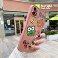 JIUMOO Case For Samsung A7 2018 Case Cartoon Cute Oil Frog Thin Shockproof Square Edge Silicone Casing Full Lens Cover Camera Protect Cases Softcase. 