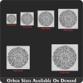 Surah Al-Kafirun Round Calligraphy Islamic Reusable Stencil for Canvas and wall painting. ID #4226. 