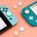 【HOT】 Shaped Cat Claw Thumb Grip Cap Silicone Soft Protective Cover Controller Thumbstick Case For Nintendo Switch Oled Joycon NS Lite. 