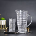 Jug and Glass Water Sets Crystal- DrinkwareGlass Set of 6- Pure Glass. 
