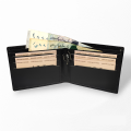 Genuine Leather Wallet for Men Pure Original Cow Leather Bifold Mens Zipper Purse Coin Card Holder for Boys. 