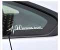 2pcs white honda heart beat stickers for cars side mirrors,car exterior acessories, bumpers stickers and decals. 