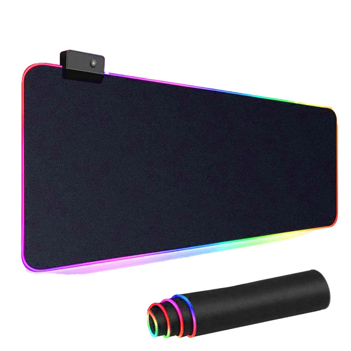 Energy - ENRG RGB Gaming Mousepad XL Size (800×300×4mm) Soft Cloth Non-Slip Rubber Base With 14 Spectrum Mode For Pro Gamers PC Laptop Setup