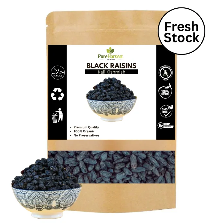 Pure Basics Raisins Pure Harvest 1 KG Black Raisins | Kali Kishmish | Fresh Stock | Premium ...