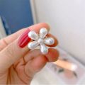 New Fashion 6pc Mini Hair Catcher for Women Korean Small Flower Pearl beads clip Set gold Carb girls Headwear Wedding Hair Accessories. 