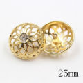 10pcs/lot Hollow Style metal buttons Gold for clothing sweater coat decoration shirt buttons accessories DIY JS-0278. 