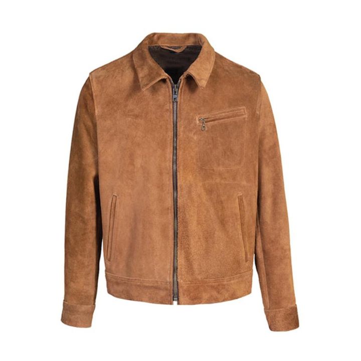 Classic Suede Trucker Jacket For Men