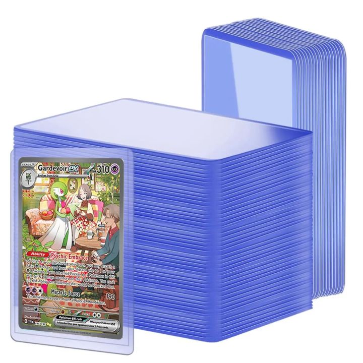 Pokemon Card Hard Plastic Sleeves Transparent Album Display Yugioh Baseball Cards Protector Folder Playing Game Binder Holder