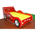 Furnishoo Mcqueen 95 Car Bed With Front Lights Sale in Pakistan - Kids Car Bed - Red Car Bed. 