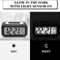 LED Light Up Alarm Clock, Battery Operated Silent Aalarm,Pink. 