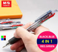 4 COLOR BALL PEN - MULTI COLOR BALL POINT - Multi color Pen Retractable Ballpoint Pens 4 Vivid Colors in Every Pen for Smooth Writing Pen,. 
