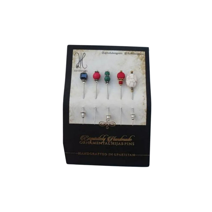 Premium The Festive Metallics Fancy Hijab Pins (Pack of 8 Pins OR 5 Pins) For Girls/Women