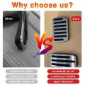 2x For Tesla Model 3 Y 2021 2022 Aluminum Alloy No Drilling Accelerator Brake Pedals Pad Anti-Slip Rest Pedals Cover Auto Parts-（grey）. 