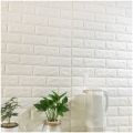 wallpaper 70CMX77CM 3D Foam Brick fashion self-adhesive wall sticker white color thick decorative waterproof fast simple wallpaper super thick for room living room home wall decor thick. 