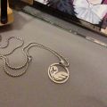 Genshin Impact Fatui Harbingers Totem Theme Doctor Dottore Cosplay Titanium Steel Necklace Pendant Choker 60cm Chain Accessories. 