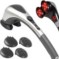 Double Heads Heating Body Massager – Electric Facial Deep Tissue Fitness Massage Stick – Neck Head Waist Leg Muscles Pain Relief Massage Hammer – Handheld Deep Tissue massage – Full body Tapping heat Massager - Body Shaping Exercise Massaging machine. 