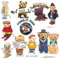 Teddy Bear Applique Patch Clothing Thermoadhesive Patches on Clothes Iron-on Transfers Diy Polo Bear Vinyl Stickers for T-shirts. 