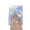 20pcs Iridescent Zip Lock Bags Pouches Cosmetic Plastic Laser Holographic Makeup Storage Bag Hologram Zipper Bags Gift Packaging. 