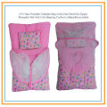 High Quality 2 PCS New Portable Fordable Baby Kids Infant Bed Dot Zipper Mosquito Net Sleeping Cushion Collapsible Portable - Safety Baby Crib 0-1 Year Infant Portable Folding Baby Cots Foldable Crib Net - baby bistar gaddi - Best Gift for Babies. 