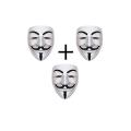 3D Plastic Mask For Kids - Vendetta Pack Of 3. 