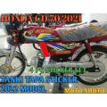 2021 Model Honda CD 70 Tanki Tapa Sticker (Complete Set). 