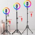 7 fit  Tripod Light Stands With 1/4 Screw Head Adjustable Light Stand  Tripod For Ring Light. 