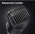 BRAUN All-in-one trimmer 5 for Face, Hair, and Body, Black/Blue 9-in-1 styling kit with Gillette Fusion5 ProGlide razor, MGK5280. 
