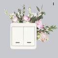 Decor Wall Paper Long Lasting Wall Mural Colorfast Plant Flower Switch Wall Decorative Sticker Self-adhesive Mural Demoo. 