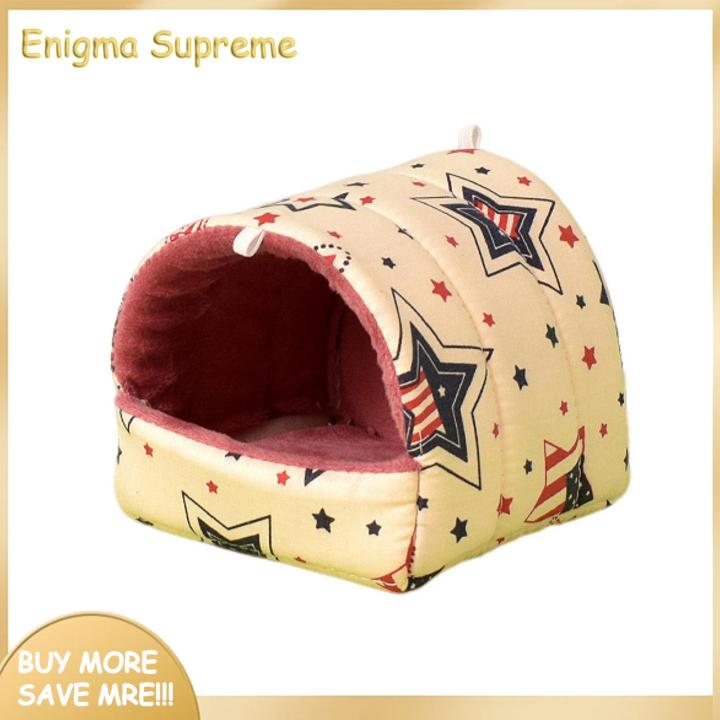 Enigma- Small Pet Nest Cozy Semi-enclosed Guinea Pig House Large Space Pet Bed for Small Pets Durable Comfortable Pet Supplies for Happy Pets Pet Bed with Stable Shape