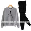Blessed Grey Printed Tracksuit For Girls & Womens - Soft & Comfortable Fabric Printed Tracksuit - Stay Blessed And Stylish With A Grey Printed Tracksuit. 