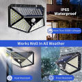 100 LED Solar Light Outdoor Solar PIR Motion Sensor Lights 3 Lighting Modes For Garden Decoration Street Wall Lamp. 