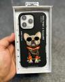 NIMMY brand Original  billionaire series bulldog case in natural titanium,black,purple for apple iphone 15/14 series. 