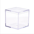 5.5cm Plastic Transparent Box 130ml Square Plastic Box PS Transparent Crystal Muddy Mouth Candy Box. 