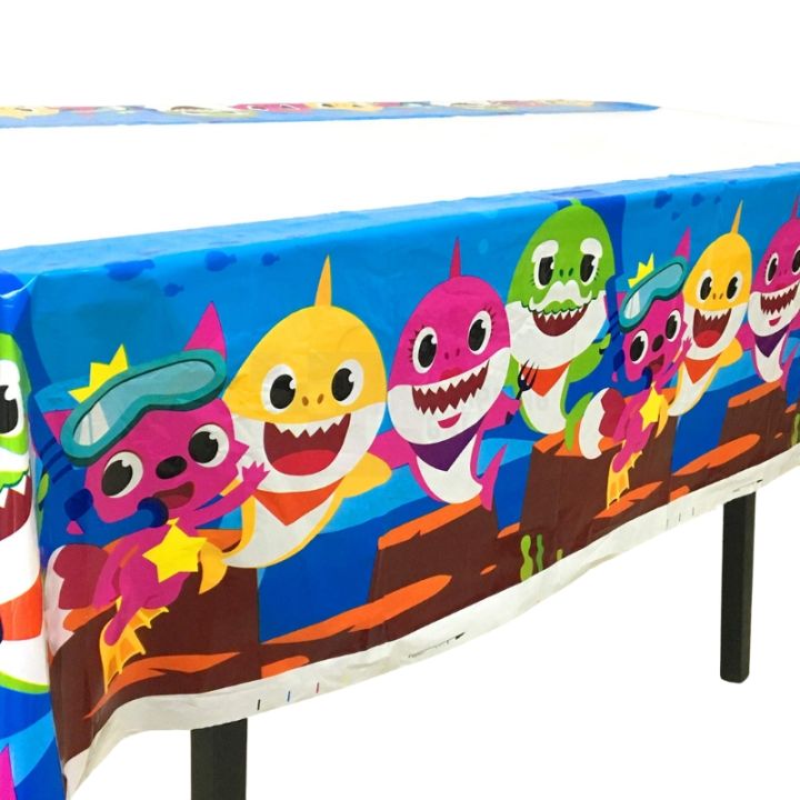 BABY SHARK THEME TABLE COVER - BABY SHARK TABLE COVER