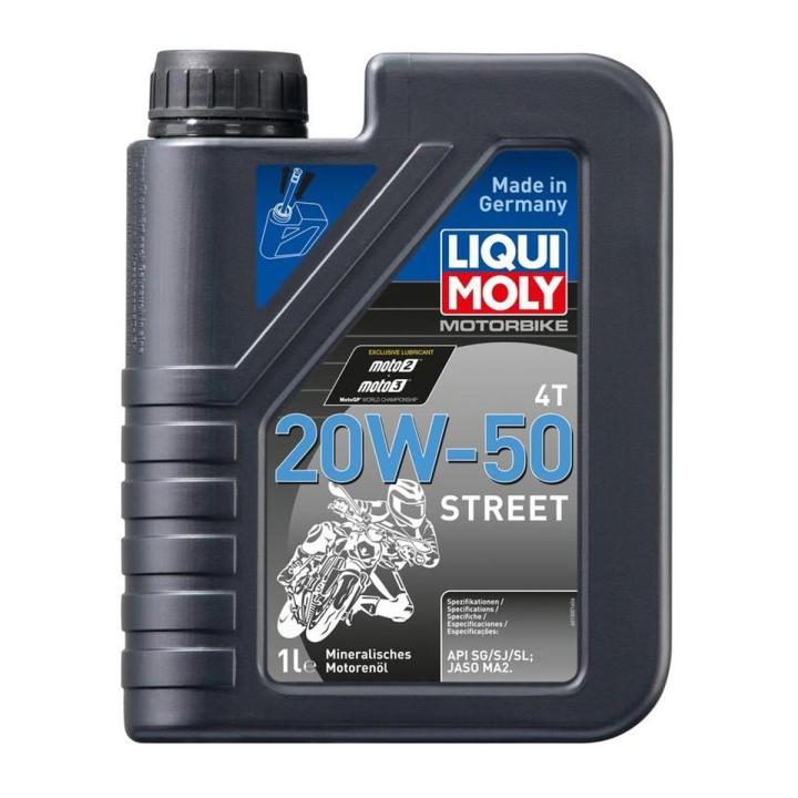 Liqui Moly Street 4T 20W-50 Motorcycle Oil  JASO MA2 Especially Designed For Bikes engine  hight Performance lubricant For Long Touring