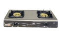 Black Stone 2 Burner Gas Stove Stainless Steel Black/Silver. 
