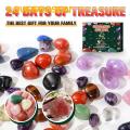 Christmas Gift for Teenagers Geology Rock Advent Calendar 24 Faux Crystal Gemstone Gifts for Kids Perfect Christmas Learning Set for Boys Girls Christmas Advent Calendar. 