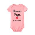 【HOT】 Mom Dad I Love You Baby Bodysuits Mothers Day Infant Outfit Fathers Day New Born Boys Girls Clothes Mothers Day Fathers Day Gift. 