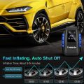 Digital Tyre Inflator Pump, Coquimbo 12V DC 150PSI Portable Air Compressor for Car Tyre with 35L/Min Air Flow, 3 Nozzle Adaptors, Bright LED Light and HD LED Display with Storage Bag. 