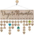 to Remember Wall Hanging Board Family Celebrations Board for Birthday Gift Wooden Calendar Birthday Reminder Days. 