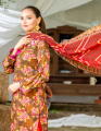 MINA Luxury 3-Piece Printed Unstitched Suit – Elegant Design on Premium Fabric for Custom Tailoring. 