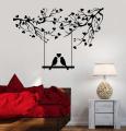 Birds Tree Branches Heart Love Wall Stickers ( 30 by 45 Inches). 