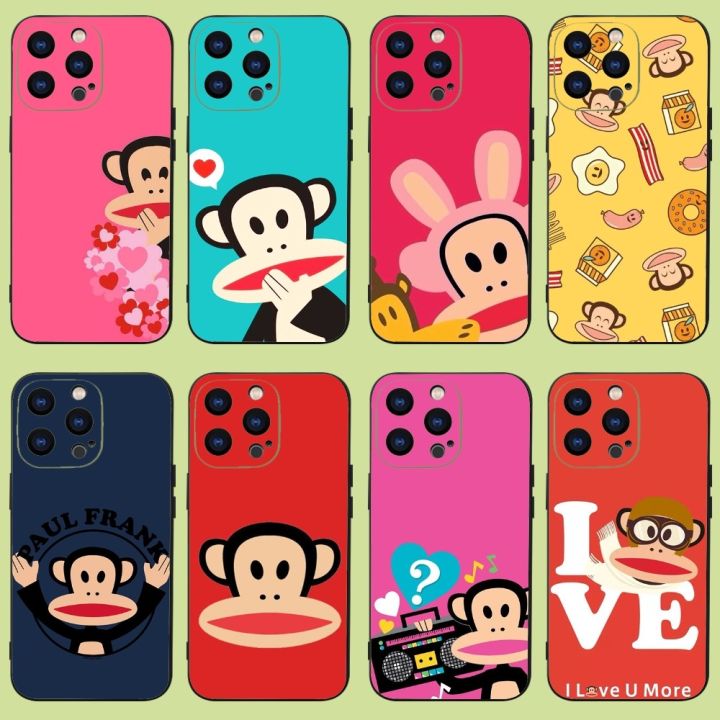 P-Paul F-Frank Big Mouth Monkey Phone Case For iPhone 15,14,13,12,11 Plus,Pro,Max,XR,XS,X,7,8 Plus,SE,Mini Silicone Soft
