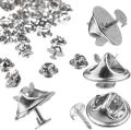 50/Pcs Brooch Pin Base Butterfly Clutch Tie Tacks Pin Back Replacement Catch Bar Locking Pins Back Base Finding Art and Crafts. 