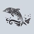 TRIBAL DOLPHIN Wall Sticker | Dolphin Art Vinyl For Decor | Different Sizes Available | The Decoriya City. 